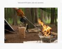 Outdoor camping extended flame-throwing gun stainless steel gun burning pig hair supplies camping straight handle handheld detachable igniter