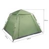 240*240*150cm Spring Quick Open Four-Person Family Tent Camping Tent Green