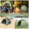 240*240*150cm Spring Quick Open Four-Person Family Tent Camping Tent Green