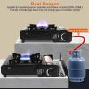 3300W Portable Camping Stove Butane Canister Dual Fuel Burner Piezo Electric Ignition Single Burner