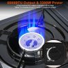 3300W Portable Camping Stove Butane Canister Dual Fuel Burner Piezo Electric Ignition Single Burner