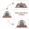 240*240*150cm Spring Quick Opening Four-Person Family Tent Camping Tent Brown