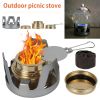 1pc Mini Portable Outdoor Picnic Alcohol Stove Alcohol For Backpacking; Lightweight Brass Spirit Burner With Aluminium Stand For Camping Hiking