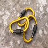 Aluminum D-Ring Locking Carabiner Light but Strong NOT for Climbing(Pack of 10)