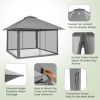 13 x 13 Feet Pop-up Instant Gazebo Canopy Tent with Mesh Sidewall